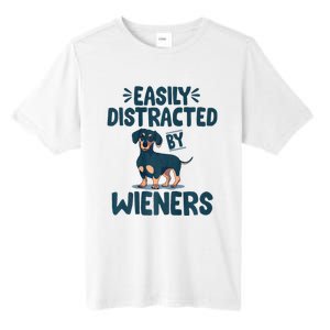 Easily Distracted By Wieners | Funny Dackel Dachshund Tall Fusion ChromaSoft Performance T-Shirt