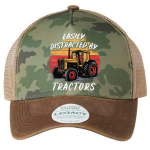 Easily Distracted By Tractors Fun Farmer & Farming Gift Legacy Tie Dye Trucker Hat