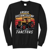 Easily Distracted By Tractors Fun Farmer & Farming Gift Sweatshirt