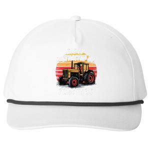 Easily Distracted By Tractors Fun Farmer & Farming Gift Snapback Five-Panel Rope Hat