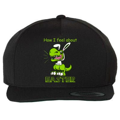 Easter Dinosaur Bunny Ears Funny Gift Wool Snapback Cap