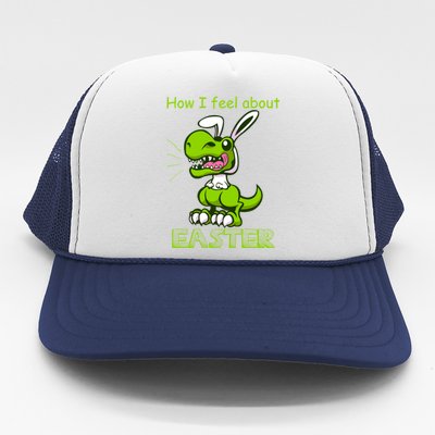 Easter Dinosaur Bunny Ears Funny Gift Trucker Hat