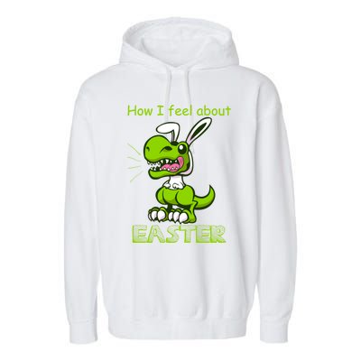 Easter Dinosaur Bunny Ears Funny Gift Garment-Dyed Fleece Hoodie