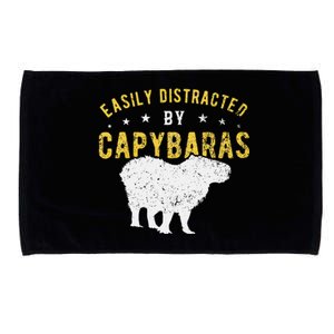 Easily Distracted By Capybaras Microfiber Hand Towel