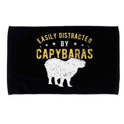 Easily Distracted By Capybaras Microfiber Hand Towel