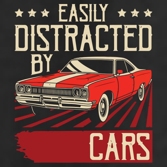 Easily Distracted By Cars Classic Muscle Car Guy Car Lover 11oz C Handle Ceramic Mug
