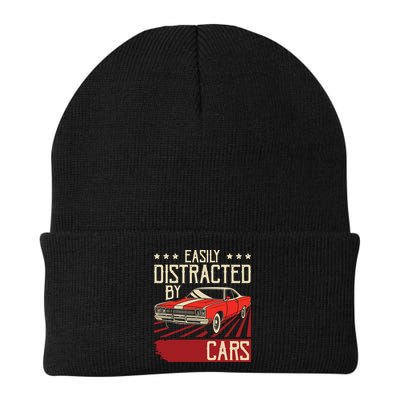Easily Distracted By Cars Classic Muscle Car Guy Car Lover Beanie