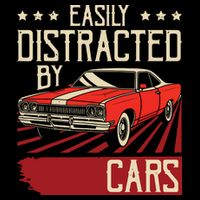 Easily Distracted By Cars Classic Muscle Car Guy Car Lover 16 in Basic Backpack
