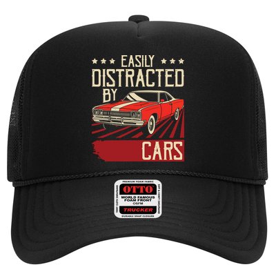 Easily Distracted By Cars Classic Muscle Car Guy Car Lover Hat