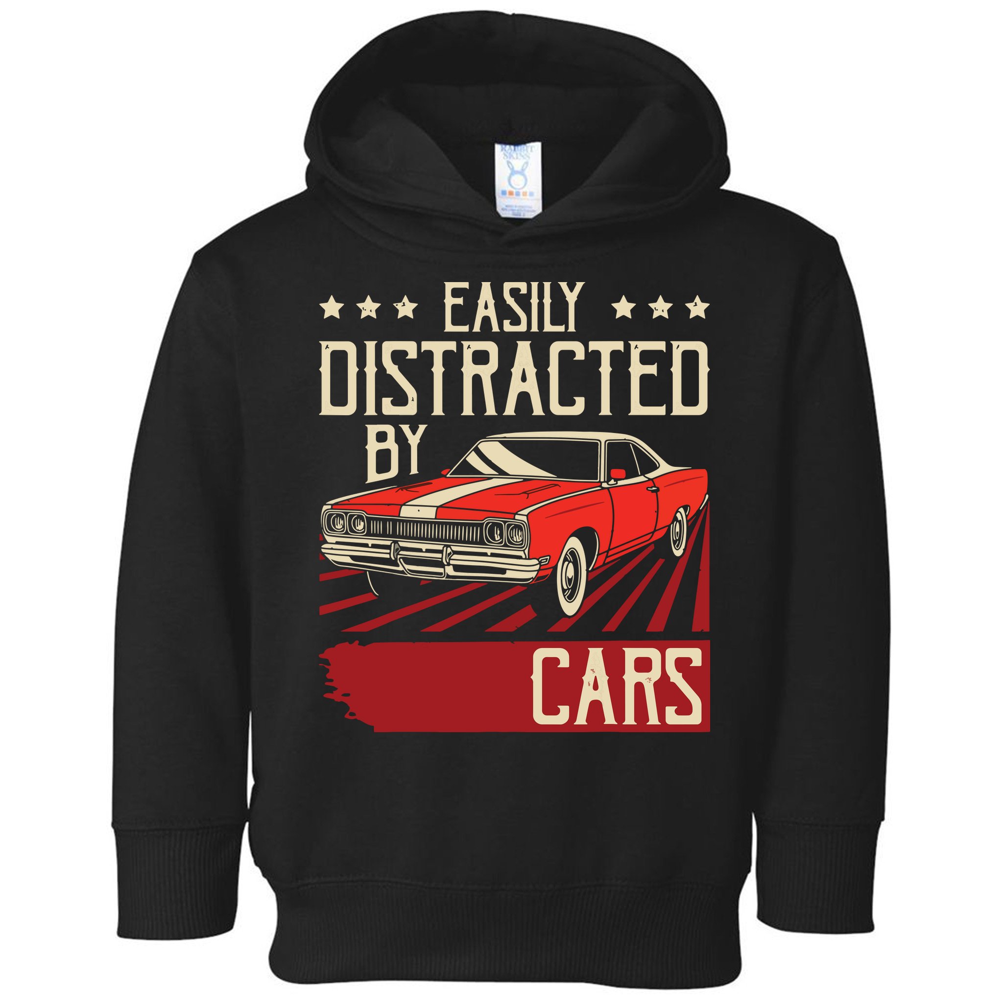 Easily Distracted By Cars Classic Muscle Car Guy Car Lover Toddler Hoodie