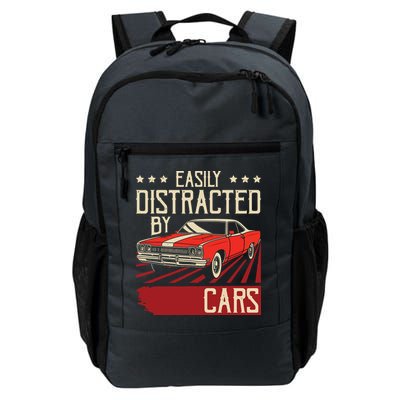 Easily Distracted By Cars Classic Muscle Car Guy Car Lover Backpack