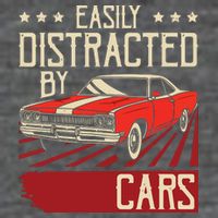 Easily Distracted By Cars Classic Muscle Car Guy Car Lover Button