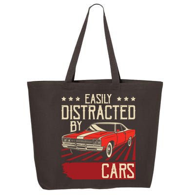 Easily Distracted By Cars Classic Muscle Car Guy Car Lover 25L Jumbo Tote