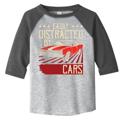 Easily Distracted By Cars Classic Muscle Car Guy Car Lover Toddler Fine Jersey T-Shirt