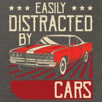 Easily Distracted By Cars Classic Muscle Car Guy Car Lover Cotton Canvas Backpack