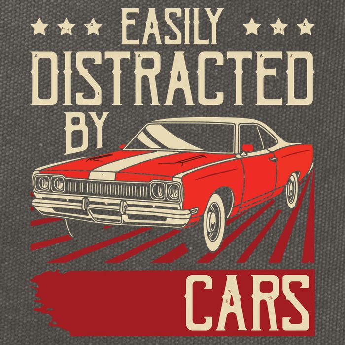 Easily Distracted By Cars Classic Muscle Car Guy Car Lover Cotton Canvas Backpack