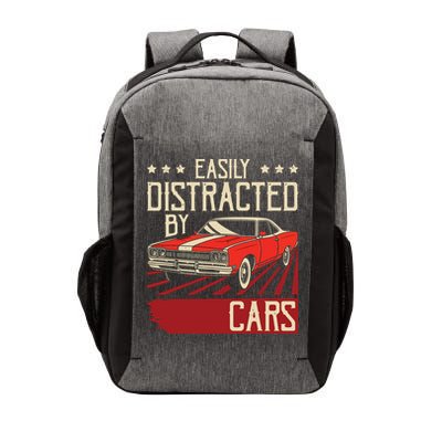 Easily Distracted By Cars Classic Muscle Car Guy Car Lover Vector Backpack