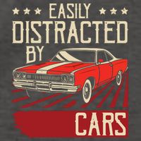 Easily Distracted By Cars Classic Muscle Car Guy Car Lover Vector Backpack