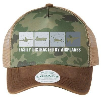 Easily Distracted By Airplanes Aviation Pilot Airplane Cool Gift Legacy Tie Dye Trucker Hat