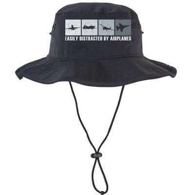 Easily Distracted By Airplanes Aviation Pilot Airplane Cool Gift Bucket Hat