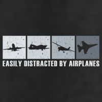 Easily Distracted By Airplanes Aviation Pilot Airplane Cool Gift Golf Towel