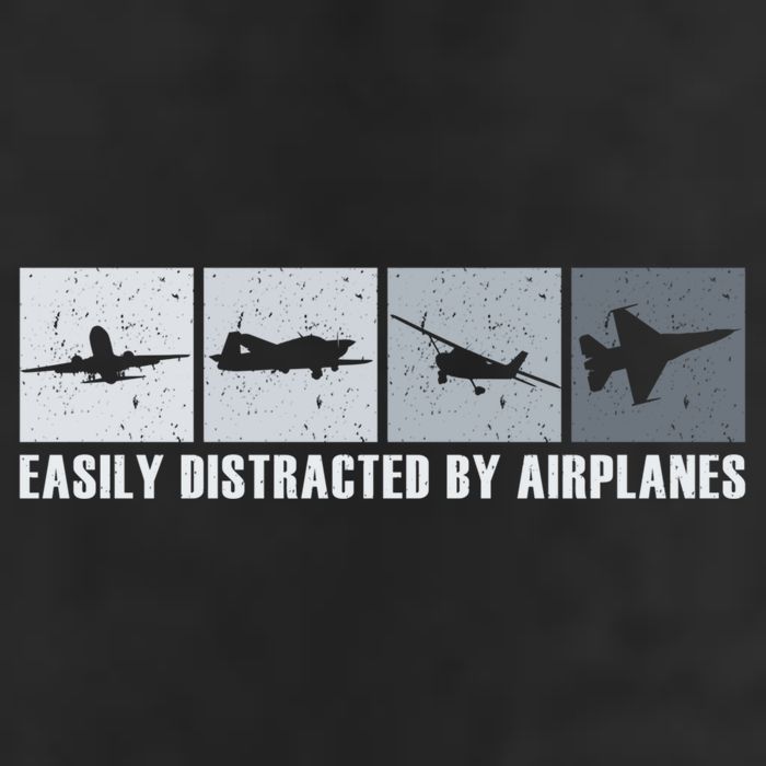 Easily Distracted By Airplanes Aviation Pilot Airplane Cool Gift Golf Towel