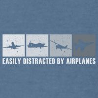 Easily Distracted By Airplanes Aviation Pilot Airplane Cool Gift Garment-Dyed Sweatshirt