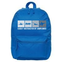 Easily Distracted By Airplanes Aviation Pilot Airplane Cool Gift 16 in Basic Backpack
