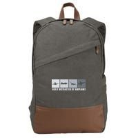 Easily Distracted By Airplanes Aviation Pilot Airplane Cool Gift Cotton Canvas Backpack
