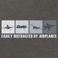 Easily Distracted By Airplanes Aviation Pilot Airplane Cool Gift Cotton Canvas Backpack