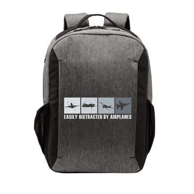 Easily Distracted By Airplanes Aviation Pilot Airplane Cool Gift Vector Backpack