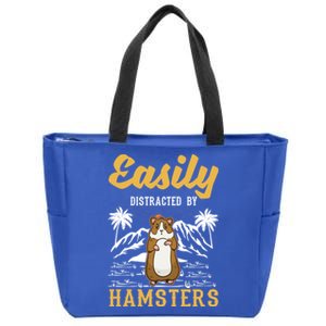 Easily Distracted By Hamsters Gift Zip Tote Bag