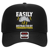 Easily Distracted By Thunderstorms Weather Meteorologist Trucker Hat