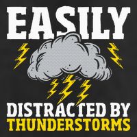 Easily Distracted By Thunderstorms Weather Meteorologist Trucker Hat