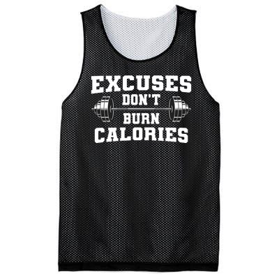 Excuses Dont Burn Calories Mesh Reversible Basketball Jersey Tank