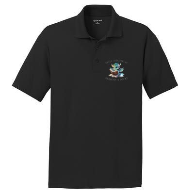 Easily Distracted By Dragons And Books Introvert Funny PosiCharge RacerMesh Polo