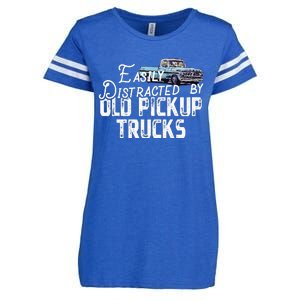 Easily Distracted By Old Pickup Trucks Cute Trucker Enza Ladies Jersey Football T-Shirt