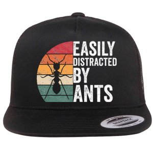 Easily Distracted By Ants Insect Ant Keeper Farm Flat Bill Trucker Hat