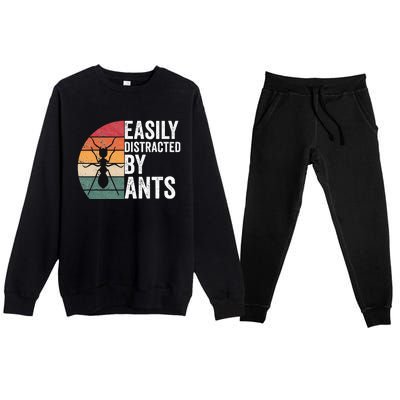 Easily Distracted By Ants Insect Ant Keeper Farm Premium Crewneck Sweatsuit Set