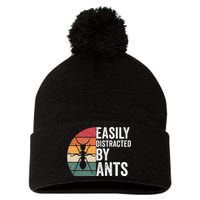 Easily Distracted By Ants Insect Ant Keeper Farm Pom Pom 12in Knit Beanie