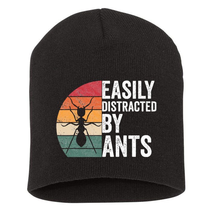 Easily Distracted By Ants Insect Ant Keeper Farm Short Acrylic Beanie