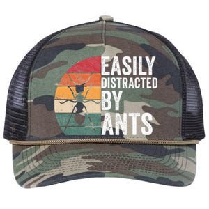 Easily Distracted By Ants Insect Ant Keeper Farm Retro Rope Trucker Hat Cap