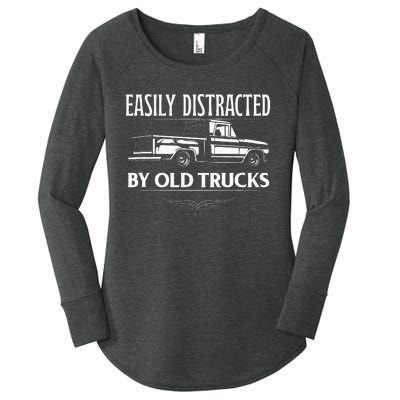 Easily Distracted By Old Pick Up Trucks Women's Perfect Tri Tunic Long Sleeve Shirt