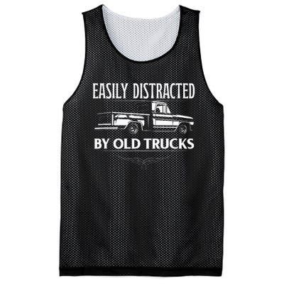 Easily Distracted By Old Pick Up Trucks Mesh Reversible Basketball Jersey Tank