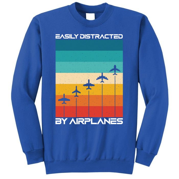 Easily Distracted By Planes Aircraft Pilot Planes Gift Sweatshirt