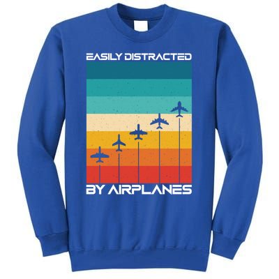 Easily Distracted By Planes Aircraft Pilot Planes Gift Tall Sweatshirt