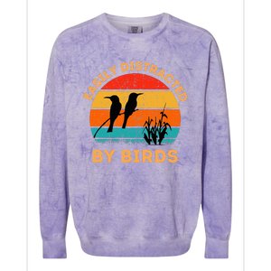 Easily Distracted By Birds Colorblast Crewneck Sweatshirt