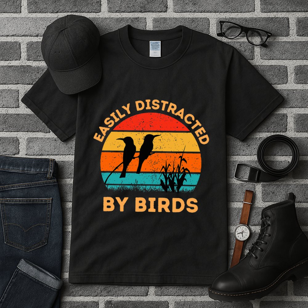 Easily Distracted By Birds Tall T-Shirt