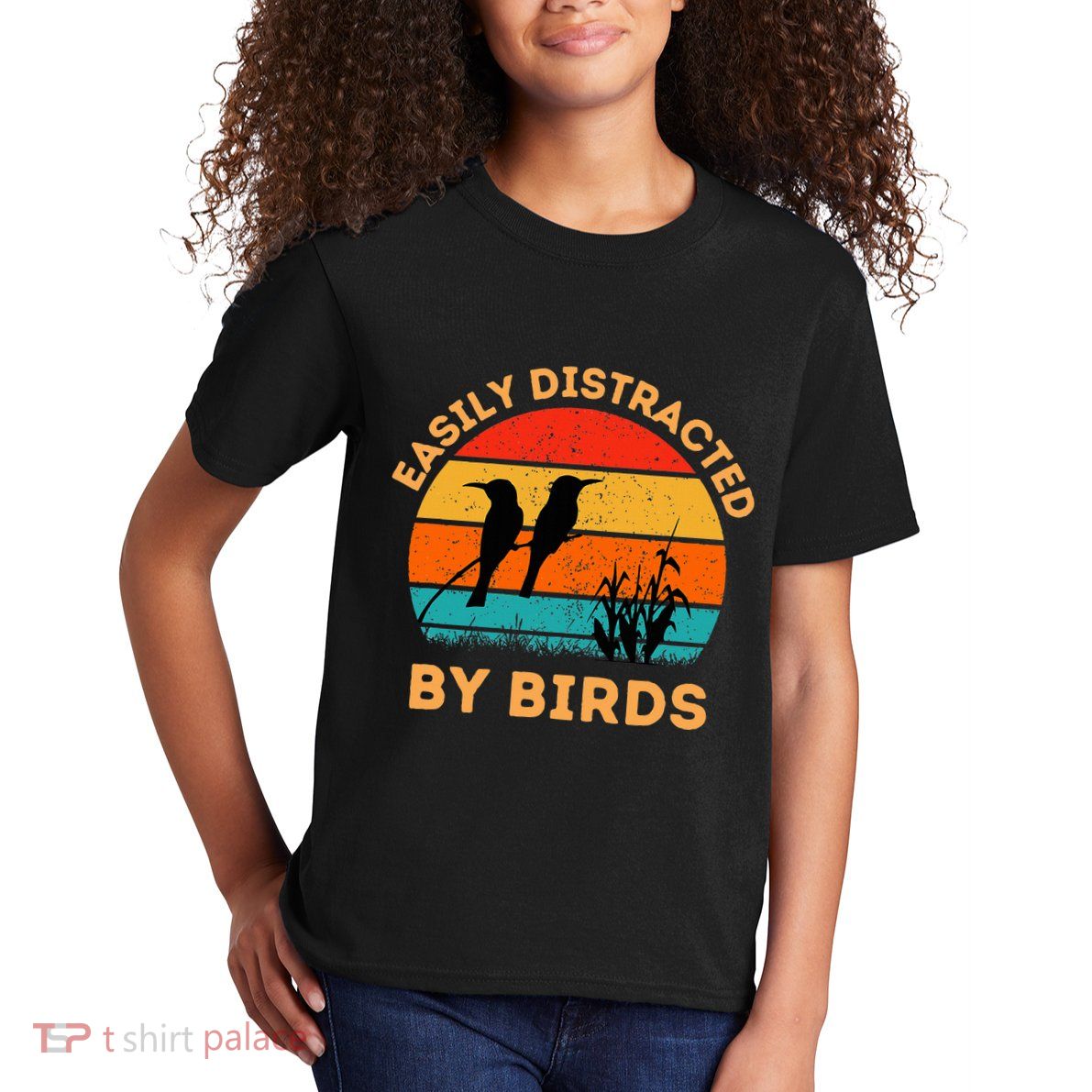 Easily Distracted By Birds Kids T-Shirt