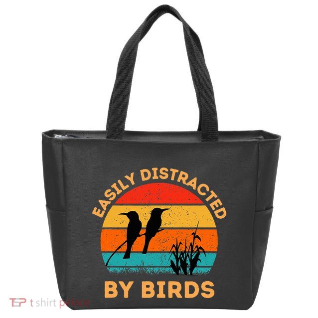 Easily Distracted By Birds Zip Tote Bag